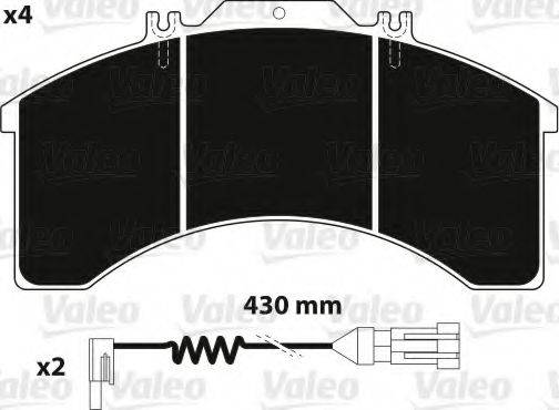 VALEO 882237 Комплект гальмівних колодок, дискове гальмо