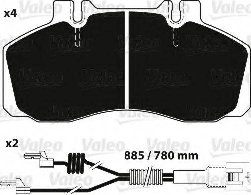 VALEO 882241 Комплект гальмівних колодок, дискове гальмо