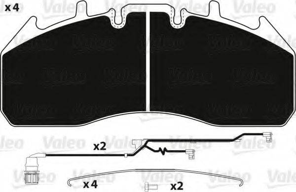 VALEO 882245 Комплект гальмівних колодок, дискове гальмо