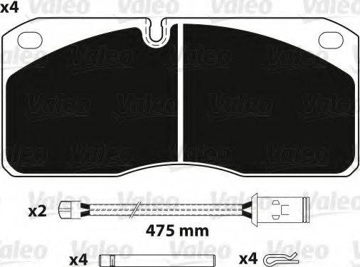 VALEO 882258 Комплект гальмівних колодок, дискове гальмо