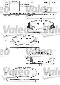 VALEO 601324 Комплект гальмівних колодок, дискове гальмо