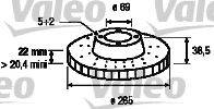 VALEO 197067 гальмівний диск