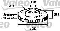 VALEO 197066 гальмівний диск