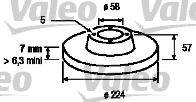 VALEO 186140 гальмівний диск