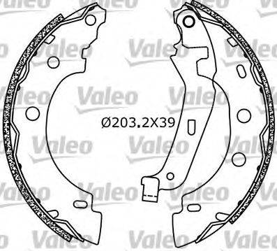 VALEO 553854 Комплект гальмівних колодок