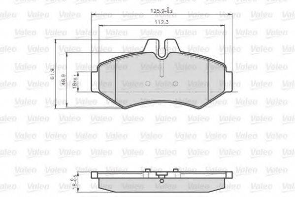 VALEO 872021 Комплект гальмівних колодок, дискове гальмо