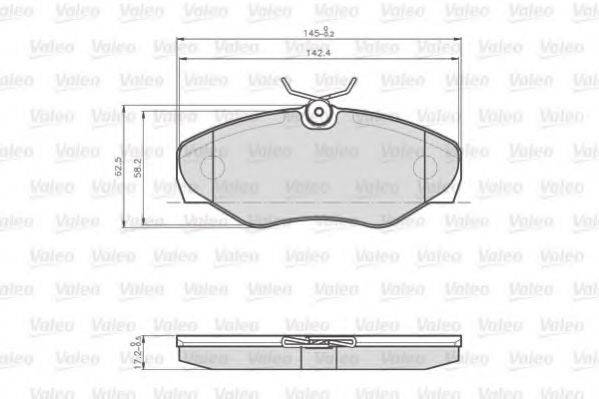 VALEO 872099 Комплект гальмівних колодок, дискове гальмо