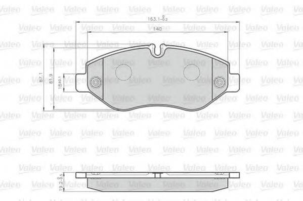 VALEO 872229 Комплект гальмівних колодок, дискове гальмо