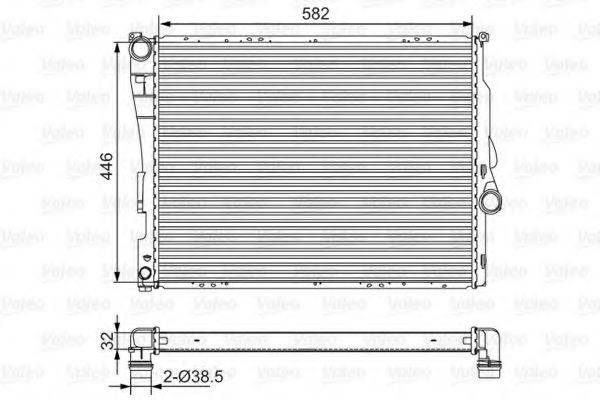 VALEO 701523 Радіатор, охолодження двигуна