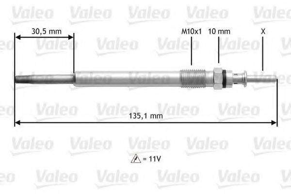 VALEO 345112 Свічка розжарювання