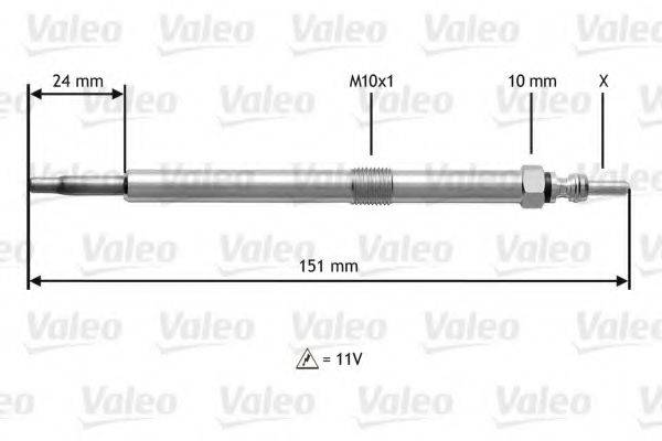 VALEO 345120 Свічка розжарювання