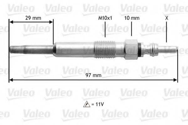 VALEO 345136 Свічка розжарювання