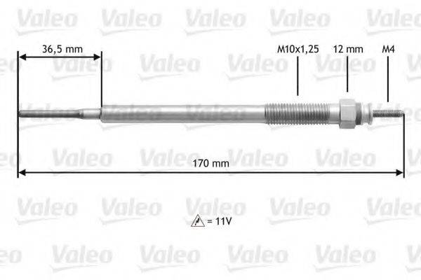 VALEO 345154 Свічка розжарювання