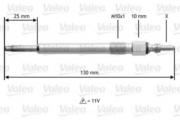 VALEO 345166 Свічка розжарювання