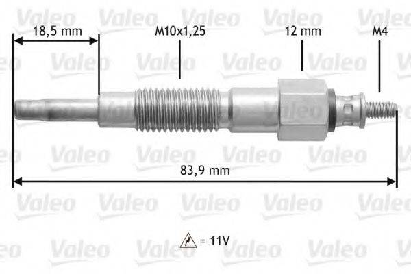 VALEO 345180 Свічка розжарювання