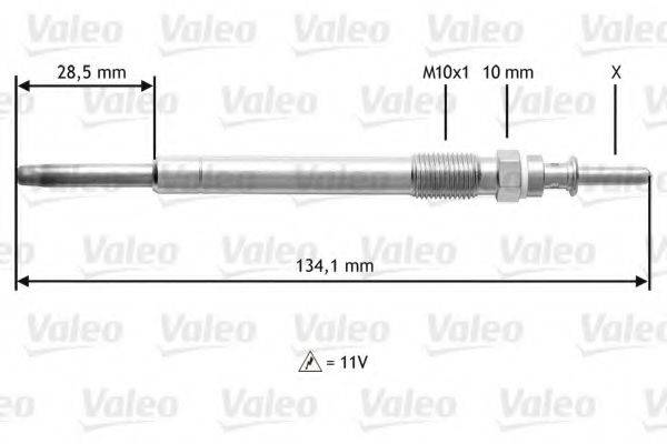 VALEO 345208 Свічка розжарювання