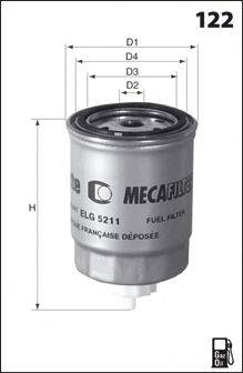 MECAFILTER ELG5535 Паливний фільтр