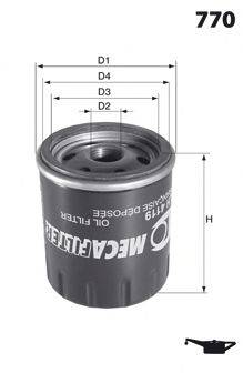 MECAFILTER ELH4180 Масляний фільтр