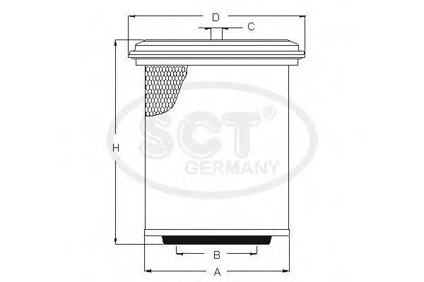 SCT GERMANY SB3198 Повітряний фільтр