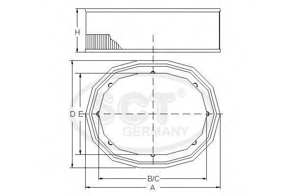 SCT GERMANY SB625 Повітряний фільтр