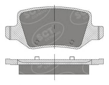 SCT GERMANY SP410PR Комплект гальмівних колодок, дискове гальмо