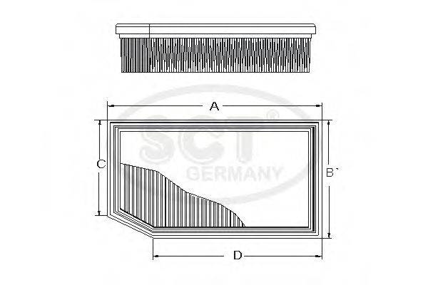 SCT GERMANY SB2288 Повітряний фільтр