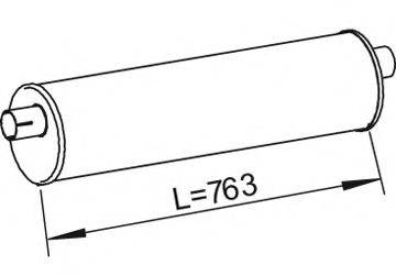 DINEX 28336 Середній глушник вихлопних газів