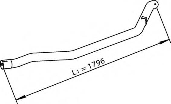 DINEX 28662 Труба вихлопного газу