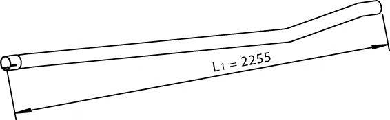 DINEX 28711 Труба вихлопного газу
