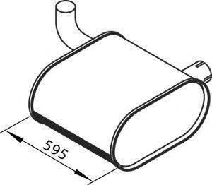 DINEX 64361 Середній глушник вихлопних газів