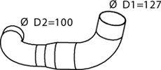 DINEX 82127 Труба вихлопного газу