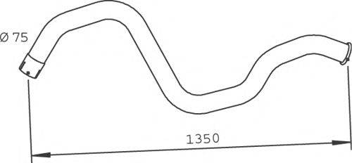 DINEX 53744 Труба вихлопного газу