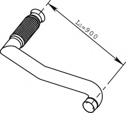 DINEX 66211 Труба вихлопного газу