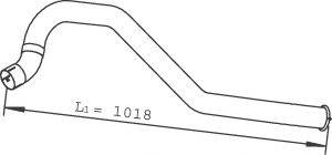 DINEX 28784 Труба вихлопного газу