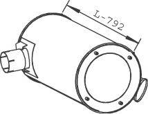 DINEX 28450 Середній глушник вихлопних газів