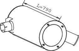 DINEX 28385 Середній/кінцевий глушник ОГ