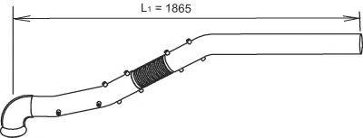 DINEX 66224 Труба вихлопного газу