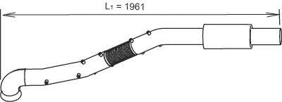 DINEX 66227 Труба вихлопного газу