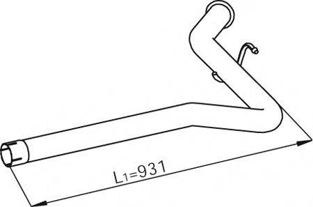DINEX 28625 Труба вихлопного газу