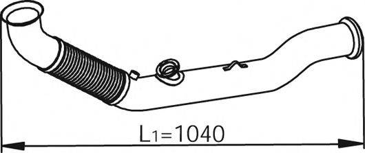 DINEX 66140 Труба вихлопного газу
