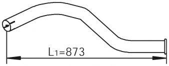 DINEX 28746 Труба вихлопного газу
