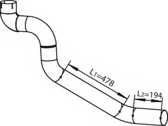 DINEX 28236 Труба вихлопного газу