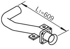 DINEX 28243 Труба вихлопного газу