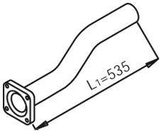 DINEX 28244 Труба вихлопного газу