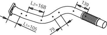 DINEX 29148 Труба вихлопного газу