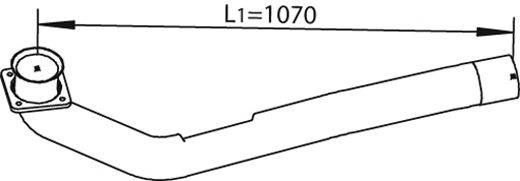DINEX 64171 Труба вихлопного газу