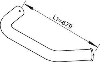 DINEX 64662 Труба вихлопного газу