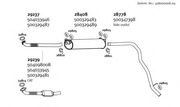 DINEX 32800000604 Система випуску ОГ