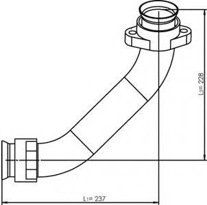 DINEX 53174 Труба вихлопного газу