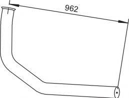 DINEX 64166 Труба вихлопного газу